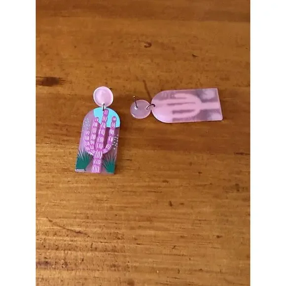 Statement Post Back Dangle Earrings Lot Colorful Boho Western Fringe Floral - Picture 12 of 16